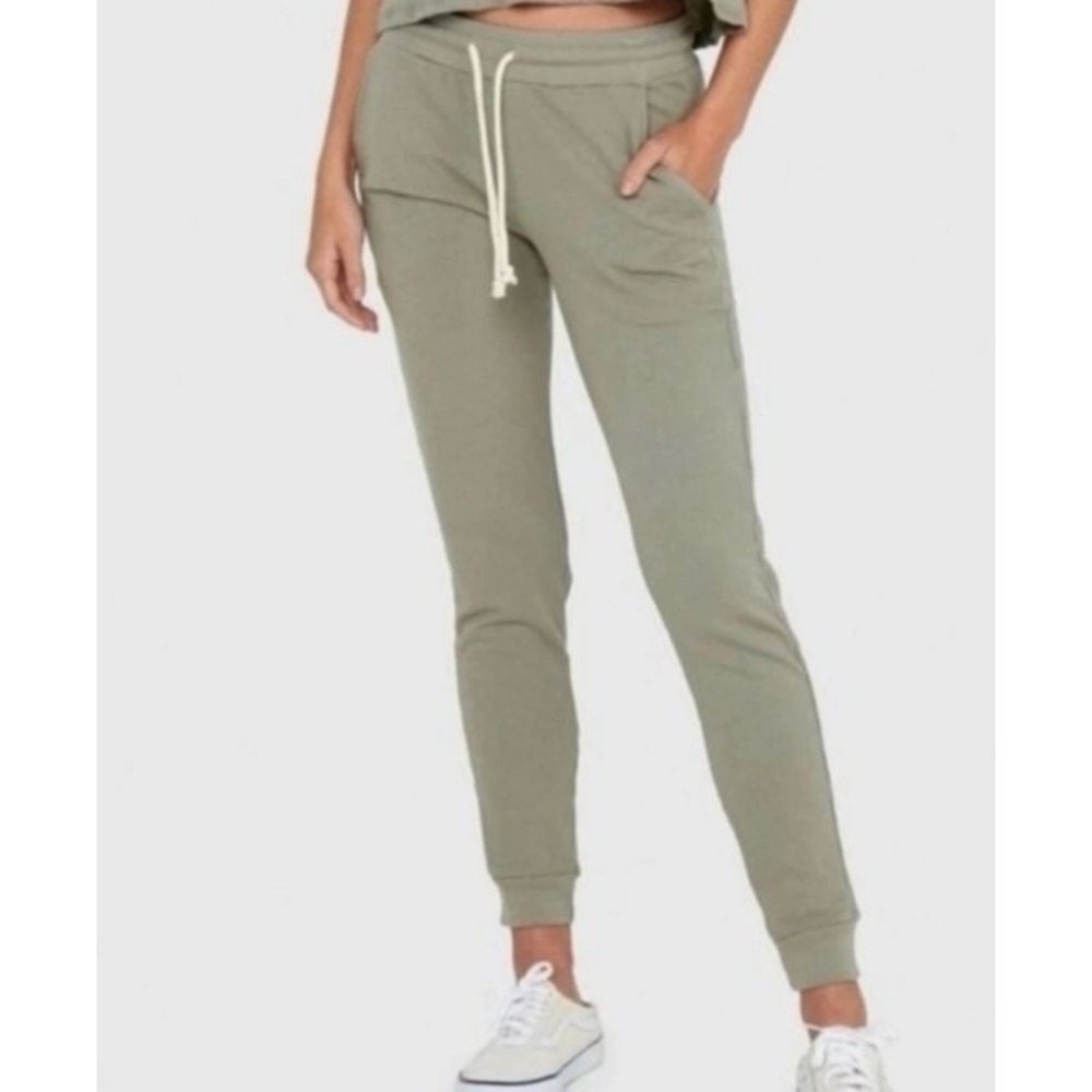 MATE the Label Joggers Womens Small Sage‎ Green Organic Cotton Sweatpants